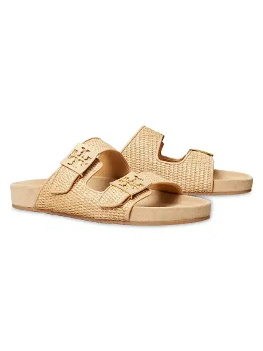 Tory Burch Women's Mellow Raffia Buckle Sandals - Havana Sand - Size 9.5 | Thumbnail 2
