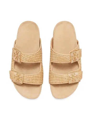Tory Burch Women's Mellow Raffia Buckle Sandals - Havana Sand - Size 9.5 | Thumbnail 3