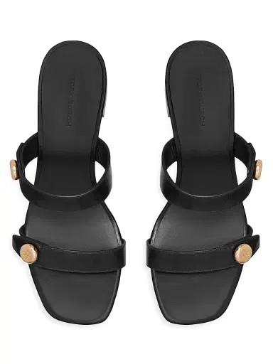 Tory Burch Women's Romy City 55MM Leather Sandals - Perfect Black - Size 9.5 | Thumbnail 3 Tory Burch Women's Romy City 55MM Leather Sandals - Perfect Black - Size 9.5 | Thumbnail 3