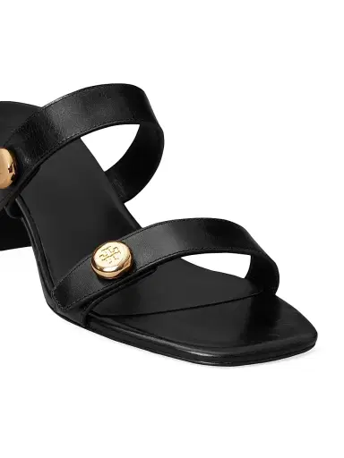 Tory Burch Women's Romy City 55MM Leather Sandals - Perfect Black - Size 9.5 | Thumbnail 4 Tory Burch Women's Romy City 55MM Leather Sandals - Perfect Black - Size 9.5 | Thumbnail 4