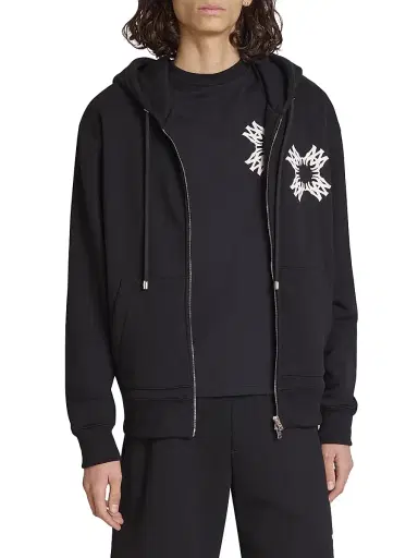 AMIRI Men's MA Quad Full-Zip Hoodie - Black - Size XL | Thumbnail 3
