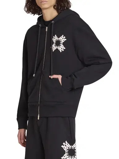 AMIRI Men's MA Quad Full-Zip Hoodie - Black - Size XL | Thumbnail 4