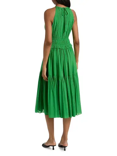 DEREK LAM 10 CROSBY Women's Sloane Shirred Cotton Midi-Dress | Thumbnail 5 DEREK LAM 10 CROSBY Women's Sloane Shirred Cotton Midi-Dress | Thumbnail 5