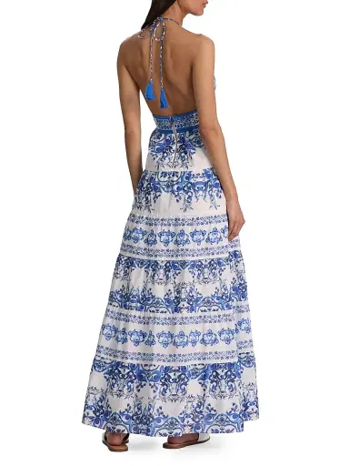 Alice + Olivia Women's Karolina Smocked Waist Tiered Maxi Dress - Solstice - Size 14 | Thumbnail 5