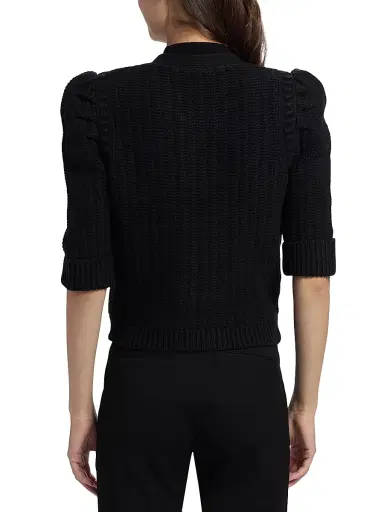 L'Agence Women's Delilah Cropped Textured Cardigan | Thumbnail 5 L'Agence Women's Delilah Cropped Textured Cardigan | Thumbnail 5