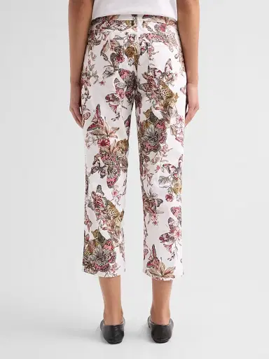 L'AGENCE Women's Blaine Low-Rise Crop Stovepipe Jeans - White Multi | Thumbnail 3