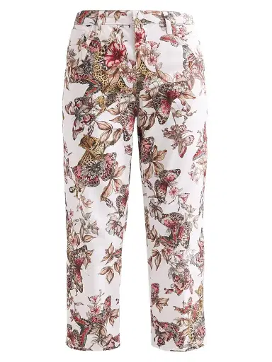 L'AGENCE Women's Blaine Low-Rise Crop Stovepipe Jeans - White Multi | Thumbnail 1