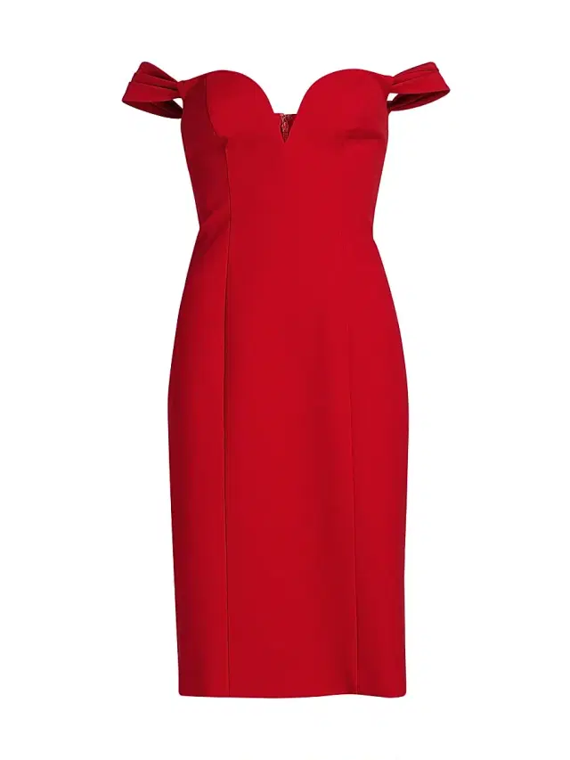 L'AGENCE Women's Vivie Off-the-Shoulder Sheath Dress - Lipstick Red