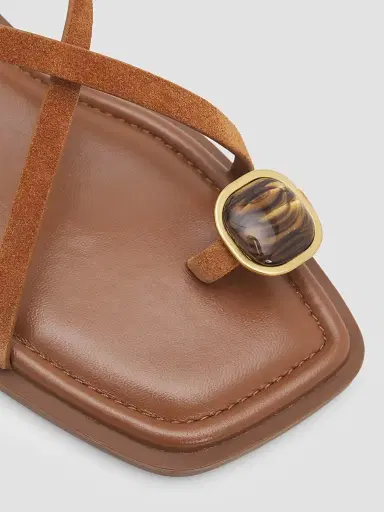 rag & bone Women's Remi Suede Flat Sandals | Thumbnail 3
