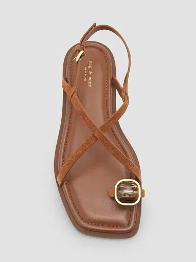 rag & bone Women's Remi Suede Flat Sandals | Thumbnail 4