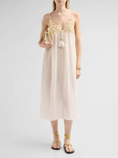 Ulla Johnson Women's Zadie Cotton Cover-Up Dress - Creme - Size XL | Thumbnail 2 Ulla Johnson Women's Zadie Cotton Cover-Up Dress - Creme - Size XL | Thumbnail 2