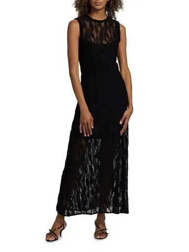 Ulla Johnson Women's Venus Lace Maxi Dress - Noir | Thumbnail 3