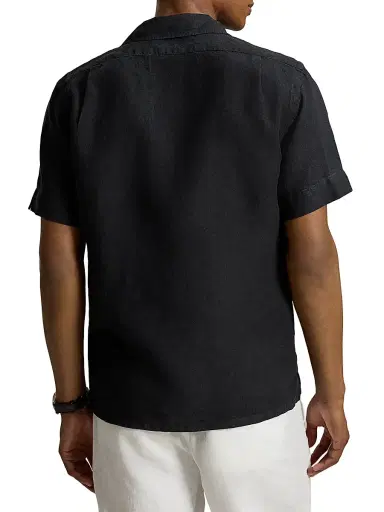 Polo Ralph Lauren Men's Classic-Fit Linen Camp Shirt - Polo Black - Size XXL | Thumbnail 4 Polo Ralph Lauren Men's Classic-Fit Linen Camp Shirt - Polo Black - Size XXL | Thumbnail 4