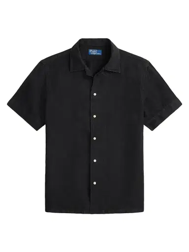 Polo Ralph Lauren Men's Classic-Fit Linen Camp Shirt - Polo Black - Size XXL | Thumbnail 1 Polo Ralph Lauren Men's Classic-Fit Linen Camp Shirt - Polo Black - Size XXL | Thumbnail 1