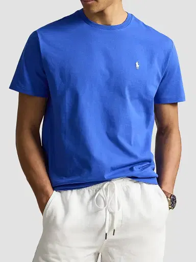 Polo Ralph Lauren Men's Custom-Slim-Fit Jersey Crewneck T-Shirt - New Iris Blue - Size XXL | Thumbnail 4