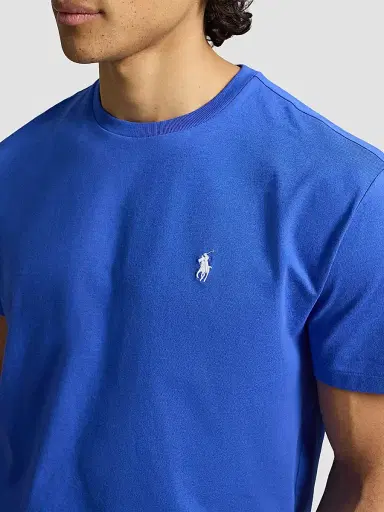 Polo Ralph Lauren Men's Custom-Slim-Fit Jersey Crewneck T-Shirt - New Iris Blue - Size XXL | Thumbnail 5
