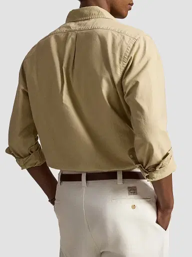 Polo Ralph Lauren Men's Classic Fit Garment-Dyed Oxford Shirt - Dune Tan - Size XXL | Thumbnail 3