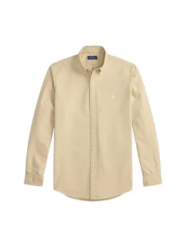 Polo Ralph Lauren Men's Classic Fit Garment-Dyed Oxford Shirt - Dune Tan - Size XXL | Thumbnail 1