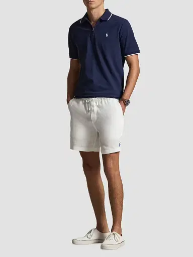 Polo Ralph Lauren Men's Classic-Fit Stretch Mesh Zip Polo Shirt - Newport Navy - Size XXL | Thumbnail 2