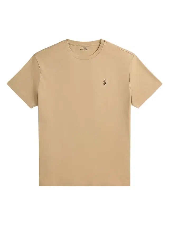 Men's Custom-Slim-Fit Jersey Crewneck T-Shirt - Vintage Khaki