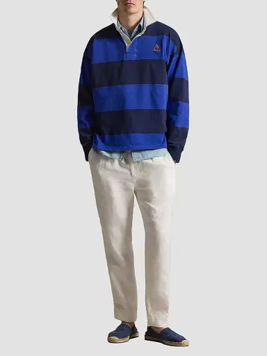 Polo Ralph Lauren Men's Striped Jersey Rugby Shirt - Cruise Royal Newport Navy - Size XXL | Thumbnail 2