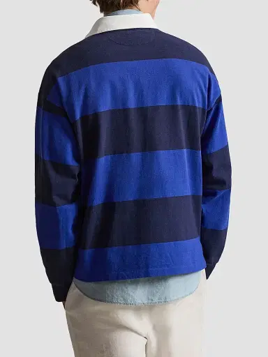 Polo Ralph Lauren Men's Striped Jersey Rugby Shirt - Cruise Royal Newport Navy - Size XXL | Thumbnail 3