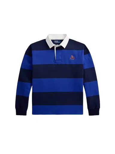 Polo Ralph Lauren Men's Striped Jersey Rugby Shirt - Cruise Royal Newport Navy - Size XXL | Thumbnail 1
