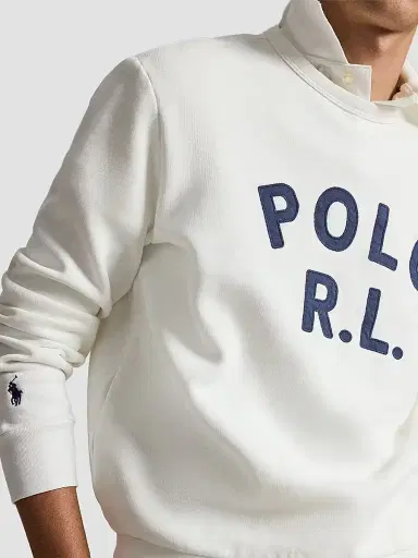 Polo Ralph Lauren Men's Logo Cotton-Blend Crewneck Sweatshirt - White - Size XXL | Thumbnail 5 Polo Ralph Lauren Men's Logo Cotton-Blend Crewneck Sweatshirt - White - Size XXL | Thumbnail 5