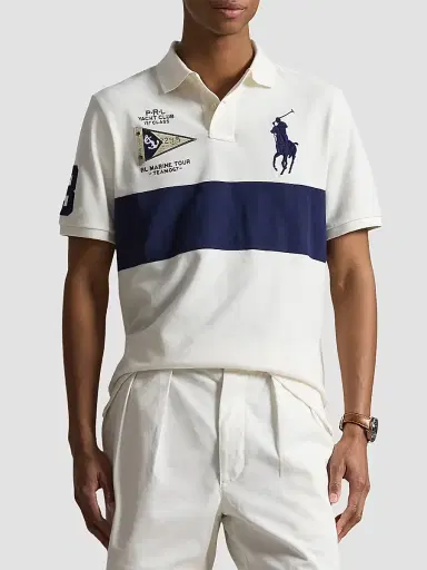Polo Ralph Lauren Men's Custom-Slim-Fit Big Pony Mesh Polo Shirt | Thumbnail 4 Polo Ralph Lauren Men's Custom-Slim-Fit Big Pony Mesh Polo Shirt | Thumbnail 4