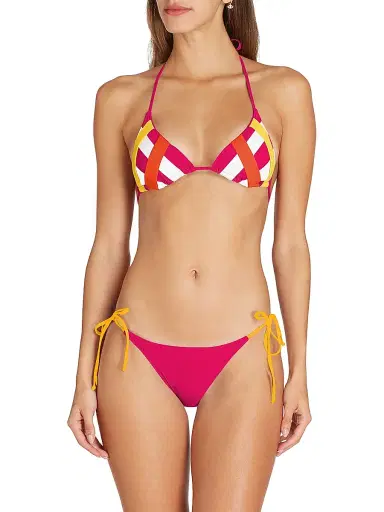 Valimare Women's Ibiza String Bikini Bottom - Fuchsia - Size Medium | Thumbnail 2