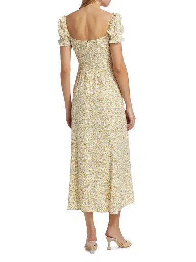 Reformation Women's Shyla Floral Midi-Dress - Lima | Thumbnail 5