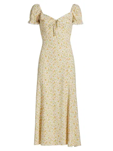 Reformation Women's Shyla Floral Midi-Dress - Lima | Thumbnail 1