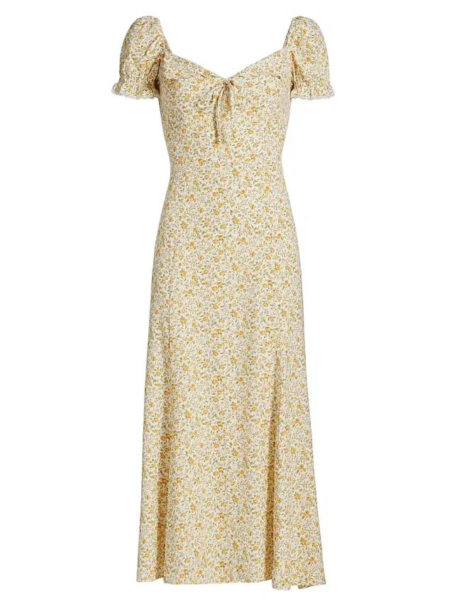 Reformation Women's Shyla Floral Midi-Dress - Lima