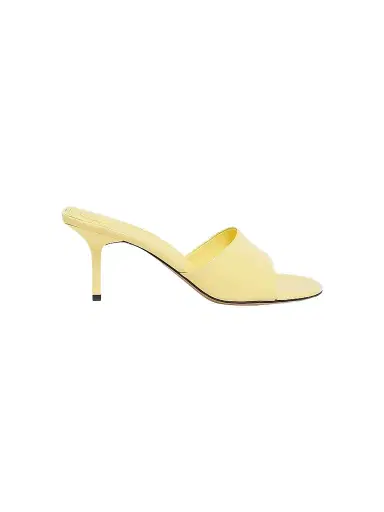 Jacquemus Women's Les Cubisto 70MM Leather Mules - Light Yellow - Size 7 | Thumbnail 1 Jacquemus Women's Les Cubisto 70MM Leather Mules - Light Yellow - Size 7 | Thumbnail 1