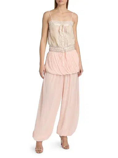 Ronny Kobo Women's Laila Silk Lace-Trim Top | Thumbnail 2 Ronny Kobo Women's Laila Silk Lace-Trim Top | Thumbnail 2