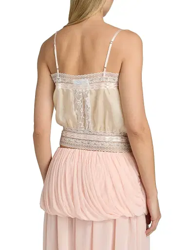 Ronny Kobo Women's Laila Silk Lace-Trim Top | Thumbnail 5 Ronny Kobo Women's Laila Silk Lace-Trim Top | Thumbnail 5