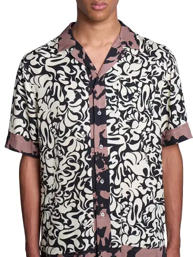 Dries Van Noten Men's Carltone Printed Short-Sleeve Shirt | Thumbnail 6 Dries Van Noten Men's Carltone Printed Short-Sleeve Shirt | Thumbnail 6