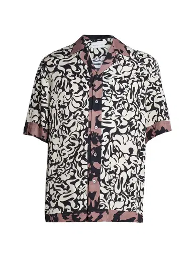 Dries Van Noten Men's Carltone Printed Short-Sleeve Shirt | Thumbnail 1 Dries Van Noten Men's Carltone Printed Short-Sleeve Shirt | Thumbnail 1