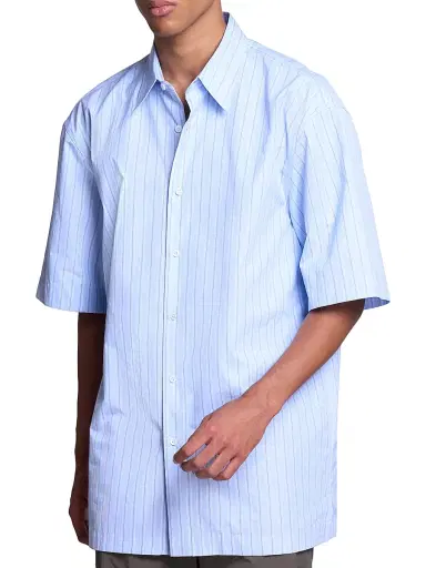 Dries Van Noten Men's Cassidy Striped Cotton Short-Sleeve Shirt | Thumbnail 3 Dries Van Noten Men's Cassidy Striped Cotton Short-Sleeve Shirt | Thumbnail 3