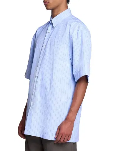 Dries Van Noten Men's Cassidy Striped Cotton Short-Sleeve Shirt | Thumbnail 4 Dries Van Noten Men's Cassidy Striped Cotton Short-Sleeve Shirt | Thumbnail 4