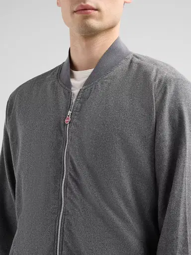 Kiton Men's Cotton Jersey Zip-Front Jacket - Grey - Size 38 | Thumbnail 5 Kiton Men's Cotton Jersey Zip-Front Jacket - Grey - Size 38 | Thumbnail 5