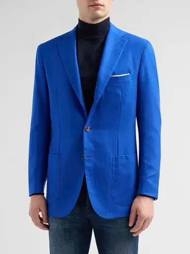 Kiton Men's Cashmere Sport Coat - Blue | Thumbnail 4
