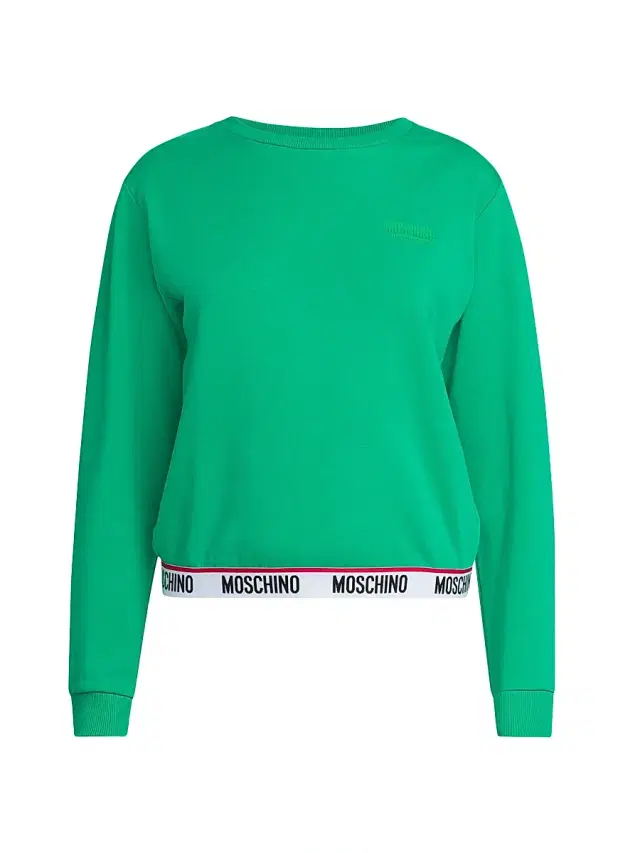 Women's Stretch-Cotton Crewneck Sweatshirt - Green