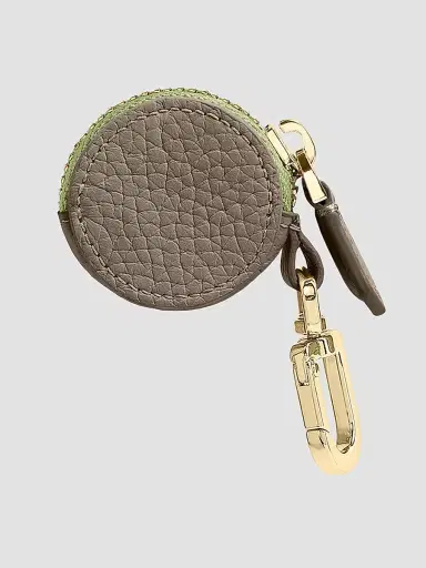 MAISON de SABRÉ Women's Leather AirTag Charm - Cashmere Matcha | Thumbnail 2 MAISON de SABRÉ Women's Leather AirTag Charm - Cashmere Matcha | Thumbnail 2