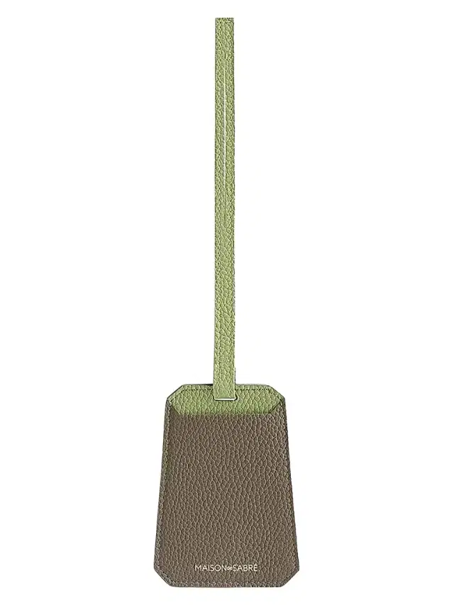 Maison de Sabre Leather Luggage Tag - Cashmere Matcha