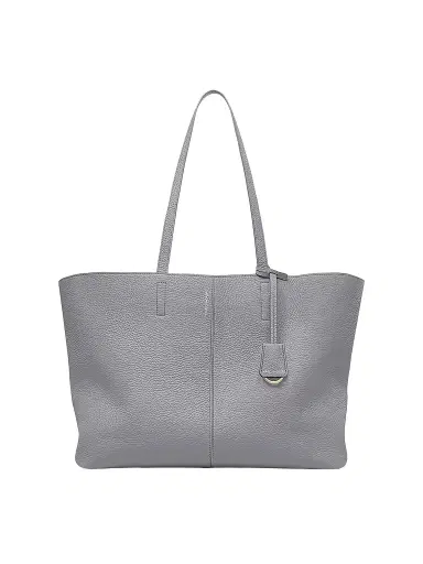 MAISON de SABRÉ Women's Leather Snap Soft Tote Bag - Dove Grey | Thumbnail 1