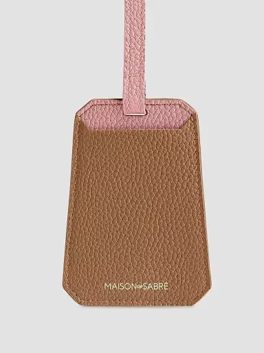 MAISON de SABRÉ Leather Luggage Tag - Sandstone Lily | Thumbnail 4