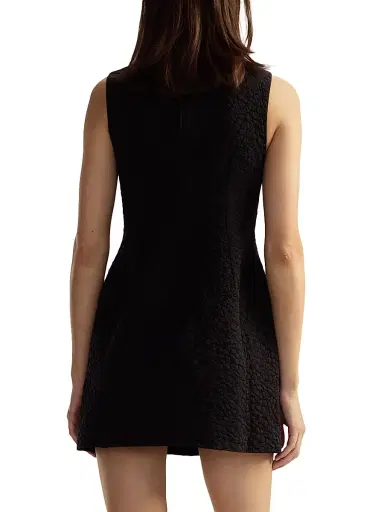 Cynthia Rowley Women's Jacquard 3D Flower Pocket A-Line Minidress - Black | Thumbnail 5