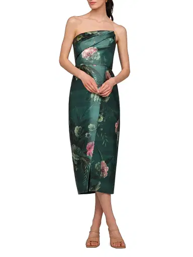 Kay Unger Women's Amelie Floral Tea-Length Dress | Thumbnail 3