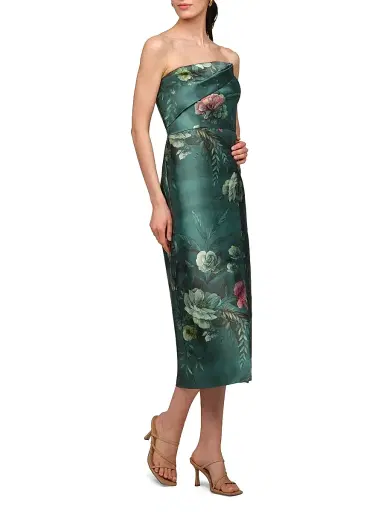 Kay Unger Women's Amelie Floral Tea-Length Dress | Thumbnail 4